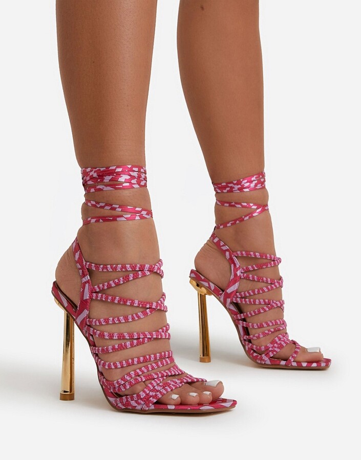 Pink Strappy Heels | Shop The Largest Collection | ShopStyle UK