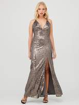 Thumbnail for your product : Little Mistress Maxi Sequin Dress - Copper