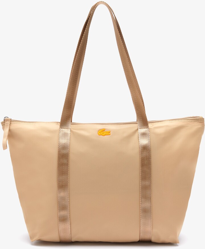 Lacoste Unisex Izzie Large Striped Handles Canvas Shopper Bag | Size: One  size - ShopStyle