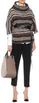 Thumbnail for your product : Brunello Cucinelli Striped mohair-blend poncho