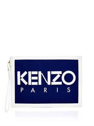 Kenzo Logo-print canvas pouch