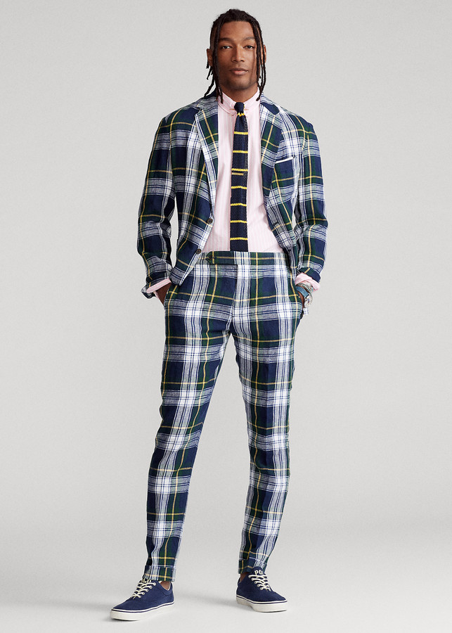 Ralph Lauren Plaid Linen Suit Trouser - ShopStyle Chinos & Khakis