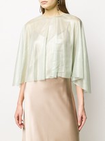 Thumbnail for your product : Maria Lucia Hohan Metalized Sheer Cape Top
