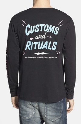 Deus Ex Machina 'Customs' Graphic Long Sleeve T-Shirt