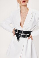 Thumbnail for your product : Nasty Gal Womens Faux Leather Double Western Buckle Waist Belt