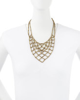 Thumbnail for your product : Giles & Brother Hammered Brass Bib Necklace