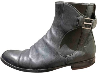 Christian Dior Navy Leather Boots