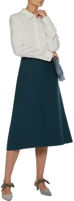 The Row Bea Wool And Silk-blend Cady Midi Skirt