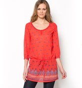 Thumbnail for your product : La Redoute PRIX MINI Softly Draping Printed Voile Tunic with 3/4 Sleeves