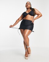 Thumbnail for your product : ASOS Curve ASOS DESIGN Curve mix and match step front underwire bikini top in black