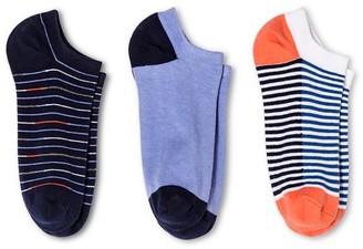 Merona Women's Low-Cut Socks 3-Pack Double Stripe Deep Periwinkle/Navy One Size