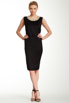 Thumbnail for your product : Bill Blass Embellished Collar Wool Dress
