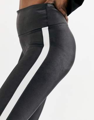 Spanx faux leather side stripe legging