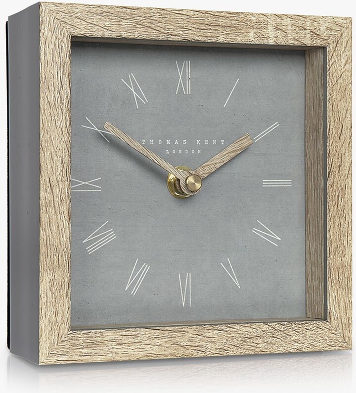 Thomas Kent Nordic Roman Numeral Square WoodEffect Analogue Mantel