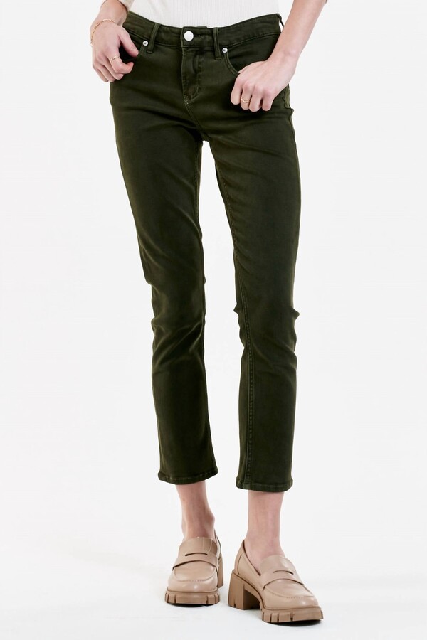 DEAR JOHN DENIM Blaire High Rise Ankle Slim Straight Jeans In Pine