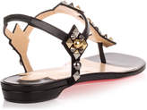 Thumbnail for your product : Christian Louboutin Kaleicadra Flat black leather sandal