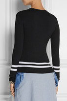 Thumbnail for your product : Dion Lee Striped ribbed-knit sweater