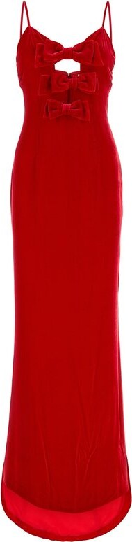 Alessandra Rich Bow Velvet Gown