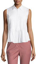 Thumbnail for your product : Theory Dionelle B Sartorial Pintuck Top, White