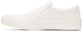 Thumbnail for your product : MAISON KITSUNÉ White Canvas Slip-On Sneakers