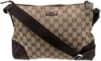 Gucci Brown GG Supreme Joy Boston Bag Black Beige Leather Cloth Pony-style  calfskin Cloth ref.295203 - Joli Closet