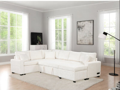 Hokku Designs Navianna 112'' Chenille Square Arms Sofa