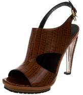 Thumbnail for your product : Rodarte Embossed Cutout Sandals w/ Tags