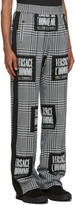 Thumbnail for your product : Versace Black and White Address Plate Track Pants