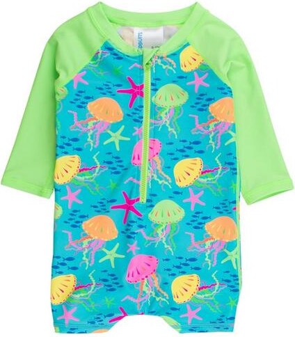 RuggedButts Boys' Long Sleeve One Piece Swimsuit Baby 3/6 mo. Jelly Time