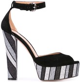 Thumbnail for your product : Madison.Maison Glitter Stripe Sandals