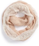 Thumbnail for your product : BP Lace Edge Pointelle Infinity Scarf (Juniors)