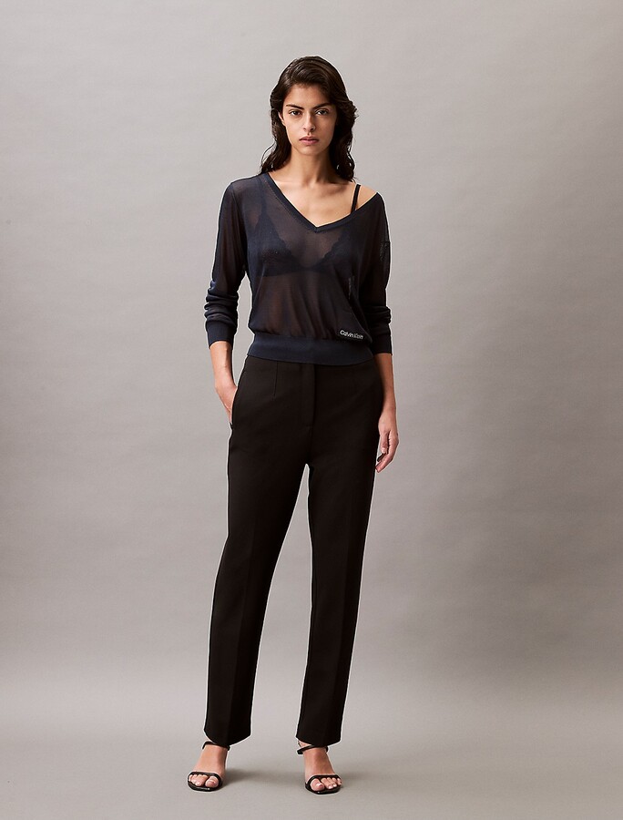 Calvin Klein Women's Ponte Cropped Straight Pants