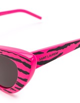 Thumbnail for your product : Saint Laurent Eyewear Zebra Print Cat Eye Sunglasses