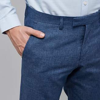 River Island Blue linen slim fit suit trousers