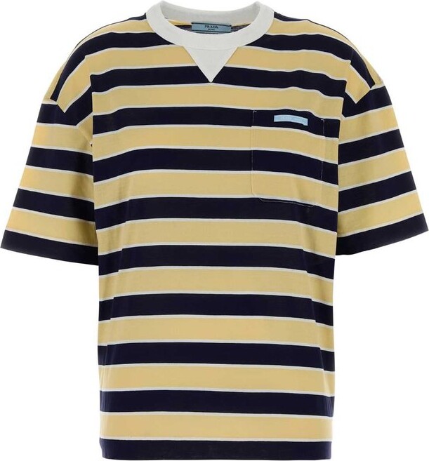 Prada Striped Crewneck T-Shirt