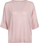 Thumbnail for your product : Asneh - Barely Pink Gretha Batwing Top In Silk Cashmere