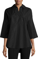 Thumbnail for your product : Akris Punto Elements Kimono-Sleeve Blouse, Black