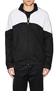 Reebok Men's BNY Sole Series: Logo-Striped Cotton-Blend Track Jacket - Black