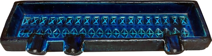 Aldo Londi For Bitossi - Rare Pocket Tray / Cigar Ashtray In Rimini Blu - 1960s