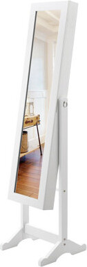 Charlton Home Berglund Free Standing Jewelry Armoire with Mirror