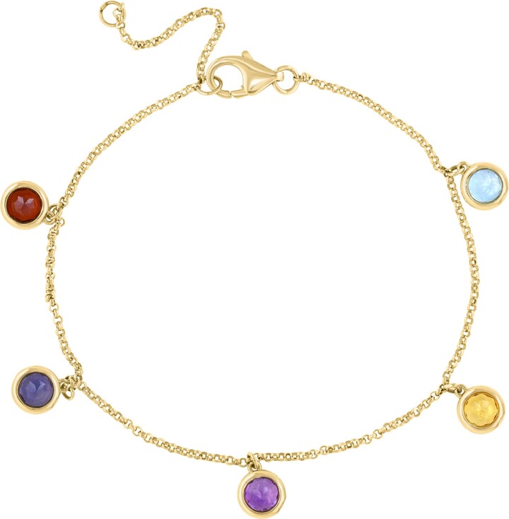 Effy Multi-Gemstone (1-1/4 ct. t.w.) Bracelet in 14K Yellow Gold