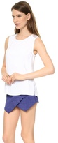 Thumbnail for your product : JOA Sleveless Angled Cutout Back Top