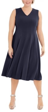 calvin klein plus size white dress