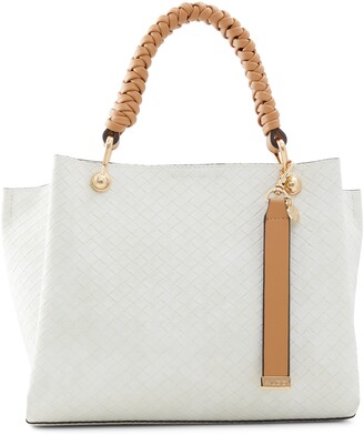 ALDO LIGHT PINK Hand Purse With Scarf Tie Accent & Gold Hardware Top Handle  Zip $29.99 - PicClick