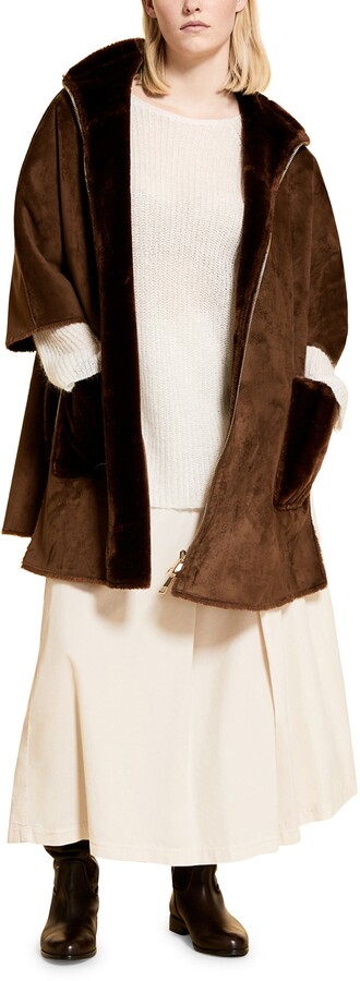 plus size shearling coat