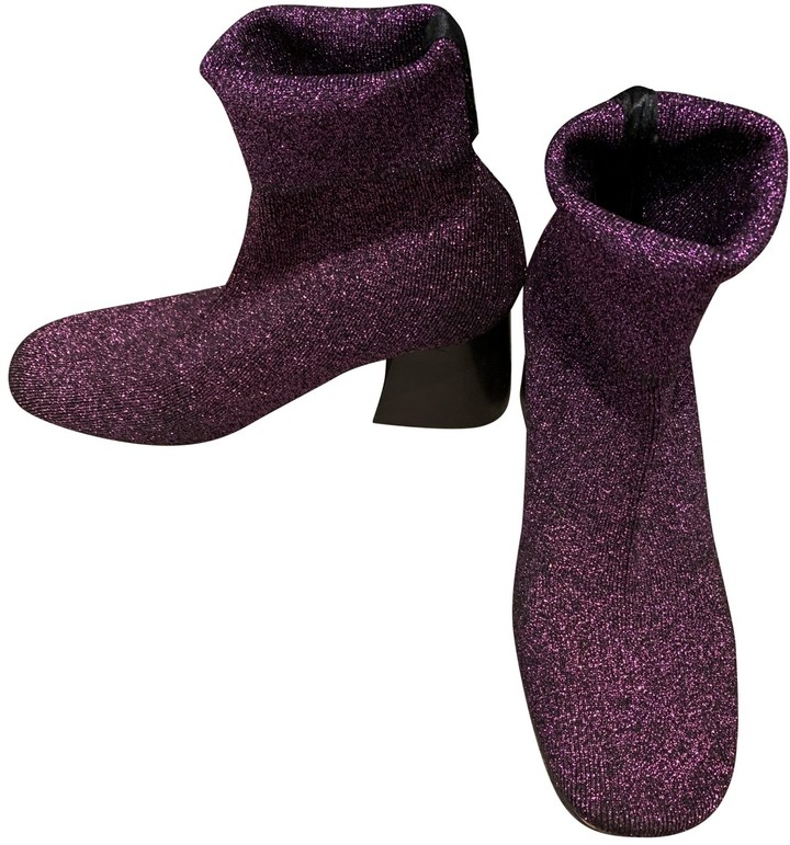 purple glitter shoes uk