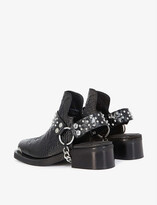 Thumbnail for your product : The Kooples Chain-trimmed croc-effect leather sandals