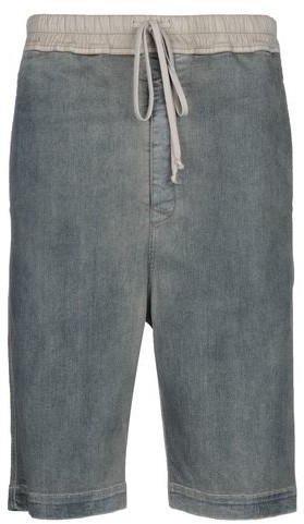 rick owens denim shorts