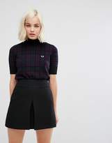 Thumbnail for your product : Fred Perry Check Print Turtle Neck Knit Jumper