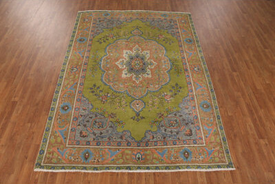Bloomsbury Market Vintage Green Traditional Area Rug 7x9